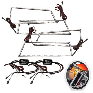 Chevrolet Silverado Headlight Halo Kit - ORACLE Lighting - Square Halo Kit - ColorSHIFT - `03-`06